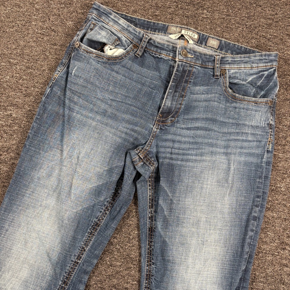 BKE Tyler Jeans Mens 38R Blue Straight Leg Medium Wash Denim